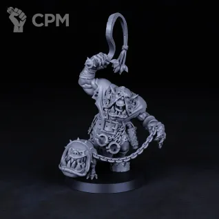 Описание картинки Миниатюра Орк Погонщик Рагар с гретчинами, Runtherd от Brother Ork по цене 755руб | Свободный Рынок Миниатюр - СРМ