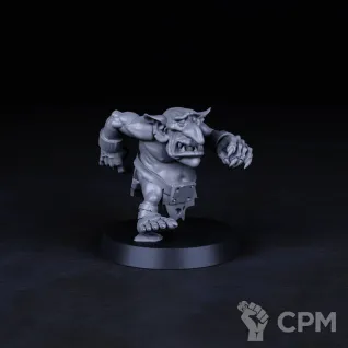 Описание картинки Миниатюра Орк Погонщик Рагар с гретчинами, Runtherd от Brother Ork по цене 755руб | Свободный Рынок Миниатюр - СРМ