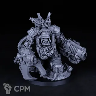 Описание картинки Миниатюра Орк Мек Босс Гневобрюх, Биг Mек, Big Mek от Brother Ork по цене 1 045руб | Свободный Рынок Миниатюр - СРМ