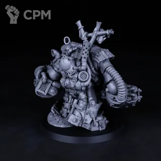 Описание картинки Миниатюра Орк Мек Босс Гневобрюх, Биг Mек, Big Mek от Brother Ork по цене 1 045руб | Свободный Рынок Миниатюр - СРМ