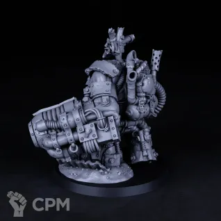 Описание картинки Миниатюра Орк Мек Босс Гневобрюх, Биг Mек, Big Mek от Brother Ork по цене 1 045руб | Свободный Рынок Миниатюр - СРМ