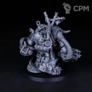 Описание картинки Миниатюра Орк Мек Босс Гневобрюх, Биг Mек, Big Mek от Brother Ork по цене 1 045руб | Свободный Рынок Миниатюр - СРМ