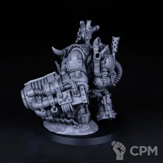 Описание картинки Миниатюра Орк Мек Босс Гневобрюх, Биг Mек, Big Mek от Brother Ork по цене 1 045руб | Свободный Рынок Миниатюр - СРМ
