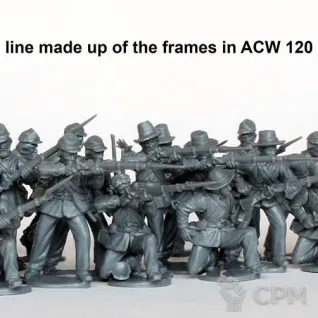 Описание картинки ACW120  American Civil War Union Infantry in sack coats Skirmishing 1861-65 от Base 28 по цене 3 500руб | Свободный Рынок Миниатюр - СРМ
