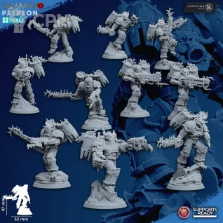 Описание картинки Chaos Space Marine Raptors от Milestone по цене 1 500руб | Свободный Рынок Миниатюр - СРМ