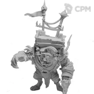 Описание картинки Rat Ogre with War Litter от Punga Miniatures по цене 950руб | Свободный Рынок Миниатюр - СРМ