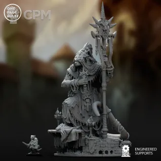 Описание картинки Ratmen - God-Titan OPR/Vizzik Skour Prophet of the Horned Rat от Laboratory of Chaos по цене 2 950руб | Свободный Рынок Миниатюр - СРМ