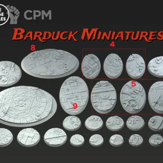 Описание картинки Базы/Подставки Ratmen Круглые 105х70мм от Barduck Miniatures по цене 990руб | Свободный Рынок Миниатюр - СРМ