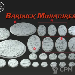 Описание картинки Базы/Подставки Ratmen Круглые 60х35мм от Barduck Miniatures по цене 719руб | Свободный Рынок Миниатюр - СРМ