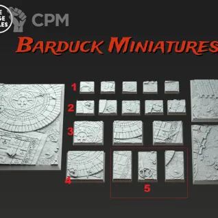 Описание картинки Базы/Подставки Ratmen Квадратные 25мм от Barduck Miniatures по цене 669руб | Свободный Рынок Миниатюр - СРМ