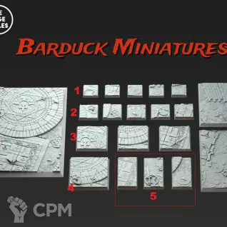 Описание картинки Базы/Подставки Ratmen Квадратные 20мм от Barduck Miniatures по цене 419руб | Свободный Рынок Миниатюр - СРМ