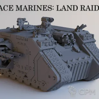 Описание картинки Лендрейдер  Land Raider Warhammer 40000 от Лавка Приключенца по цене 2 699руб | Свободный Рынок Миниатюр - СРМ