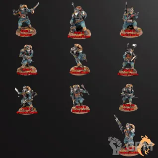 Описание картинки Death Korps of Krieg Veteran Guardsmen Kill Team (Брак) от Bit & Blade Workshop по цене 600руб | Свободный Рынок Миниатюр - СРМ