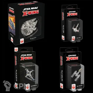 Описание картинки Star Wars X-wing набор повстанцев (на итальянском) (предзаказ) от Mini Wargame по цене 17 950руб | Свободный Рынок Миниатюр - СРМ