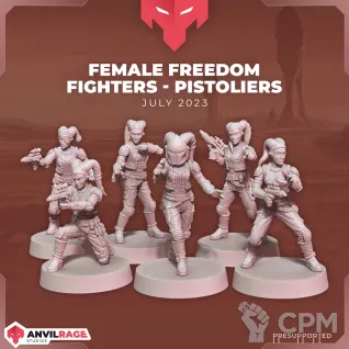 Описание картинки Rebel Trooper - Twi'lek  Pistoliers от PocketSized Prints по цене 900руб | Свободный Рынок Миниатюр - СРМ