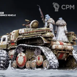Описание картинки Hammer Tracker Reconnaissance Vehickle от PocketSized Prints по цене 2 500руб | Свободный Рынок Миниатюр - СРМ