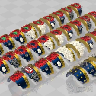Описание картинки World Eaters Cataphractii Shoulder Pads от Saudad по цене 300руб | Свободный Рынок Миниатюр - СРМ