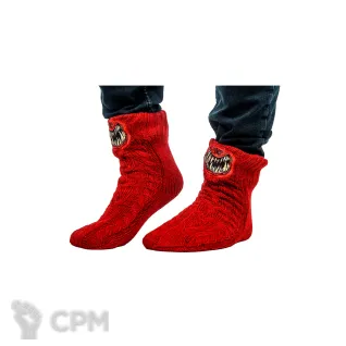 Описание картинки Squig Slipper Socks (сквиговы носки для дома) от Fledermaus по цене 2 250руб | Свободный Рынок Миниатюр - СРМ