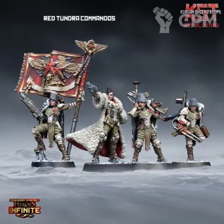 Описание картинки Red Tundra Commandos от Manufactorum76 по цене 1 700руб | Свободный Рынок Миниатюр - СРМ