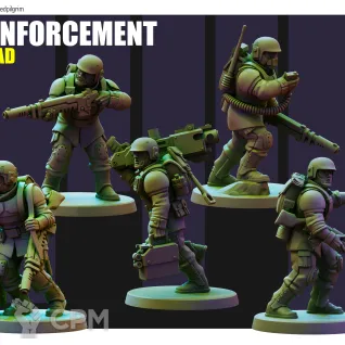 Описание картинки Cadian Shock Troops от Печатный подвальчик по цене 455руб | Свободный Рынок Миниатюр - СРМ