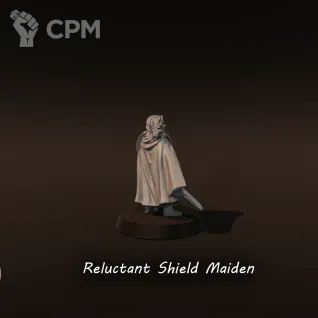 Описание картинки Reluctant shieldmaiden от Recruiter по цене 200руб | Свободный Рынок Миниатюр - СРМ