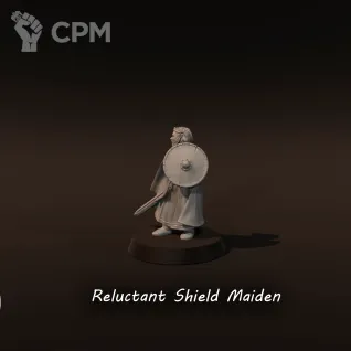 Описание картинки Reluctant shieldmaiden от Recruiter по цене 200руб | Свободный Рынок Миниатюр - СРМ