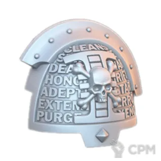 Описание картинки Grey Knights Terminator Pauldron от 3Д печать миниатюр по цене 47руб | Свободный Рынок Миниатюр - СРМ