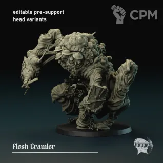 Описание картинки Flesh Crawler от PocketSized Prints по цене 1 900руб | Свободный Рынок Миниатюр - СРМ