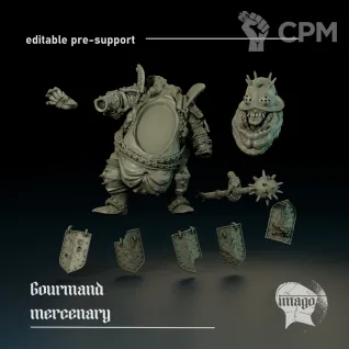 Описание картинки Gourmand Mercenary от Manufactorum76 по цене 1 200руб | Свободный Рынок Миниатюр - СРМ