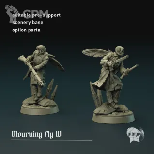 Описание картинки Modular Mourning Fly от Manufactorum76 по цене 225руб | Свободный Рынок Миниатюр - СРМ