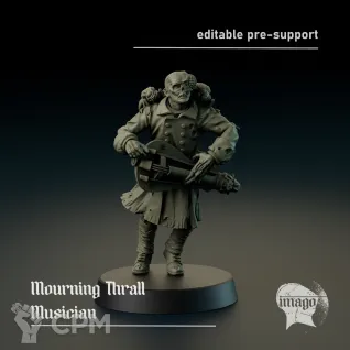 Описание картинки Mourning Thrall Musician от Manufactorum76 по цене 160руб | Свободный Рынок Миниатюр - СРМ