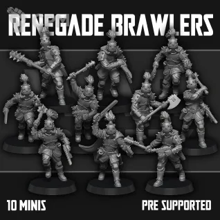 Описание картинки Renegade Brawlers от Manufactorum76 по цене 1 600руб | Свободный Рынок Миниатюр - СРМ