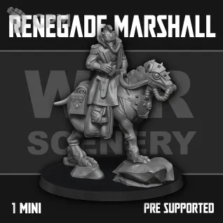 Описание картинки Renegade Marshall on Horse от Manufactorum76 по цене 400руб | Свободный Рынок Миниатюр - СРМ