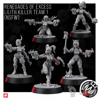 Описание картинки RENEGADES OF EXCESS LILITH KILLER TEAM от Manufactorum76 по цене 750руб | Свободный Рынок Миниатюр - СРМ