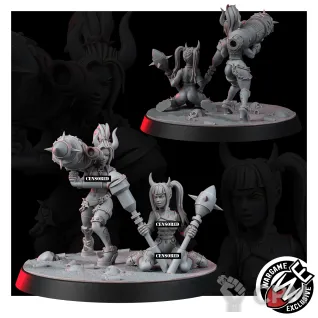 Описание картинки RENEGADES OF EXCESS RAPTURE BARRAGE WEAPON TEAMS (NSFW) от PocketSized Prints по цене 850руб | Свободный Рынок Миниатюр - СРМ