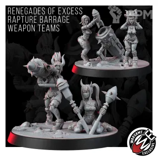 Описание картинки RENEGADES OF EXCESS RAPTURE BARRAGE WEAPON TEAMS от Manufactorum76 по цене 450руб | Свободный Рынок Миниатюр - СРМ