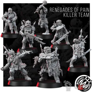 Описание картинки RENEGATES OF PAIN Killer Team Команда Убийц Ренегатов от WastelandMiniatures по цене 770руб | Свободный Рынок Миниатюр - СРМ