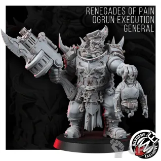 Описание картинки RENEGATES OF PAIN Ogrun Execution General Огрин Ренегат Команддир от WastelandMiniatures по цене 340руб | Свободный Рынок Миниатюр - СРМ