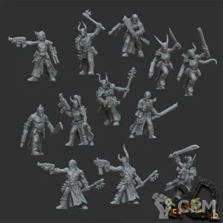 Описание картинки Blackstone Fortress Melee Cultist от R.E.print по цене 990руб | Свободный Рынок Миниатюр - СРМ