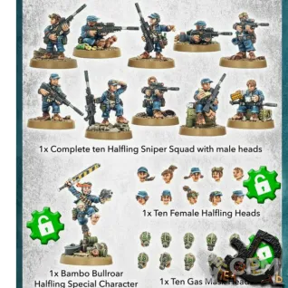 Описание картинки Halfling Snipers от R.E.print по цене 990руб | Свободный Рынок Миниатюр - СРМ