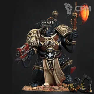 Описание картинки Black Templars Castellan от R.E.print по цене 300руб | Свободный Рынок Миниатюр - СРМ