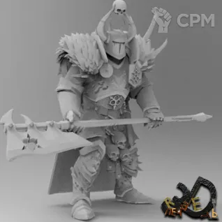 Описание картинки Nurgle Champion от R.E.print по цене 350руб | Свободный Рынок Миниатюр - СРМ