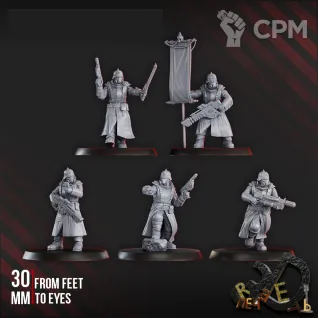 Описание картинки Death Division Commander Squad от R.E.print по цене 790руб | Свободный Рынок Миниатюр - СРМ