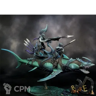 Описание картинки Idoneth Deepkin - Akhelian Allopex от R.E.print по цене 990руб | Свободный Рынок Миниатюр - СРМ