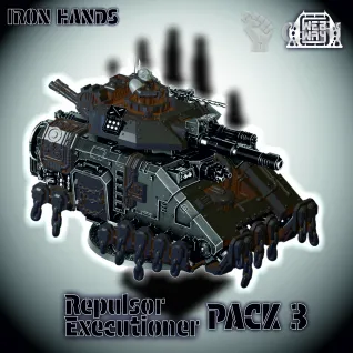 Описание картинки Repulsor Executioner - Iron Hands - Set 3 - WebWay (4 литника + апгрейд + цил.подст.) от WebWay по цене 6 182руб | Свободный Рынок Миниатюр - СРМ