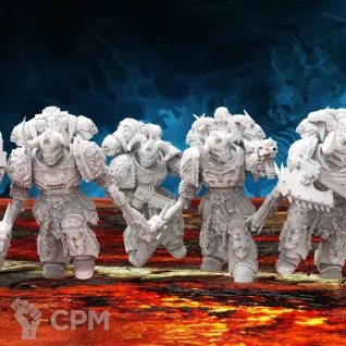 Описание картинки Chaos Space Marines Legionaries (10 шт) от Studio Cockatoo по цене 1 815руб | Свободный Рынок Миниатюр - СРМ