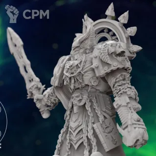 Описание картинки Chaos Space Marines Sorcerer (1шт) от Studio Cockatoo по цене 363руб | Свободный Рынок Миниатюр - СРМ