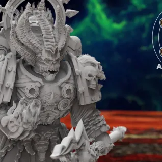 Описание картинки Chaos Space Marines Sorcerer (1шт) от Studio Cockatoo по цене 363руб | Свободный Рынок Миниатюр - СРМ