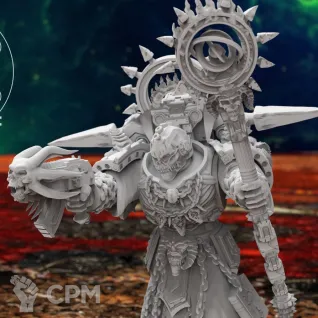 Описание картинки Chaos Space Marines Sorcerer (1шт) от Studio Cockatoo по цене 363руб | Свободный Рынок Миниатюр - СРМ