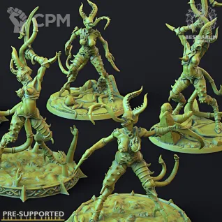Описание картинки Daemonettes of Slaanesh (10 шт) от Studio Cockatoo по цене 1 210руб | Свободный Рынок Миниатюр - СРМ